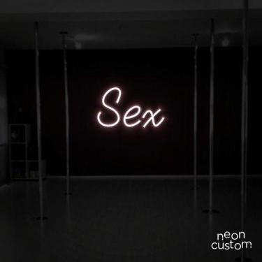 Imagem de luminaria letreiro Neon Led Sex  80x50 luminoso decoração p/ selfie - 