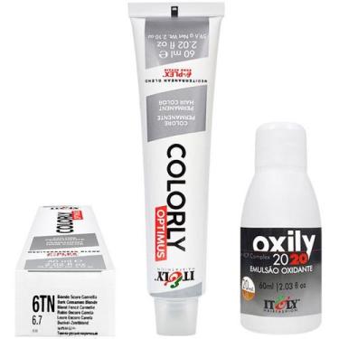 Imagem de Itely Tinta Colorly 6TN Louro Escuro Canela 60 ml + Oxily 20 Volumes 6