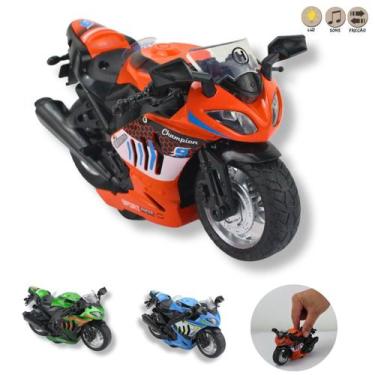 Imagem de Miniatura Moto em Metal 1:12 a Fricção com Luzes e Sons - Msb Presente