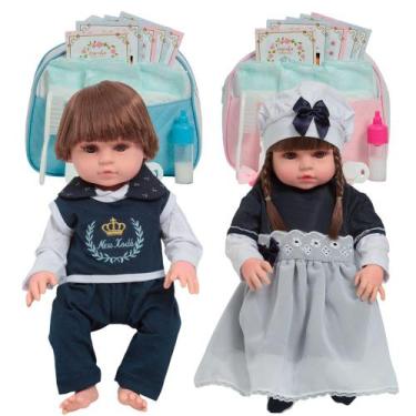 Imagem de Bebês Reborns Realistas 100% Vinil Siliconado Menino Menina - Cegonha 