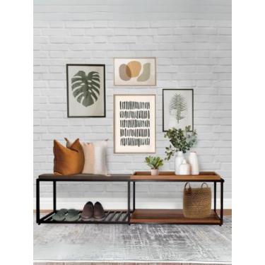 Imagem de Banco Sapateira Fiore com Nicho 120cm - Casa Quentinha, com MDF Preto