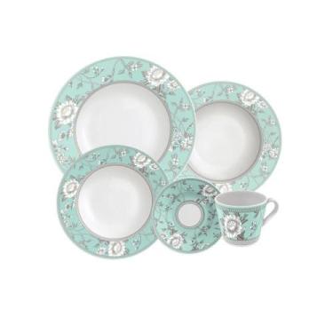 Imagem de Aparelho De Jantar Tramontina Helen Em Porcelana Decorada 20 Peças, Ve