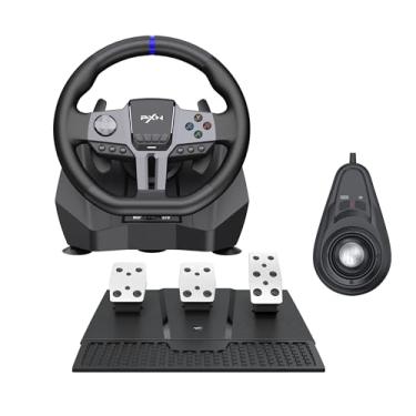 Imagem de PXN V9Gen2 PC Steering Wheel With magnetic Pedals and Shifter 270/900° Dual-Vibration Driver free, sim car Driving gaming Steering Wheel for PC,PS4,PS3,Xbox One, Xbox Series X/S