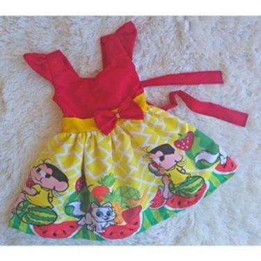 Imagem de Vestido Infantil Temático Simples Magali Amarelo - aurea, M