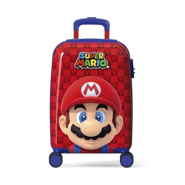 Imagem de Mala de Viagem Bordo Infantil Super Mario Azul