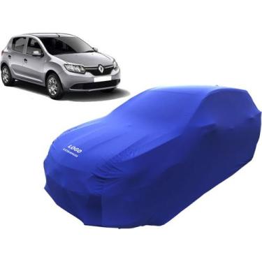 Imagem de Capa Automotiva Renault Sandero Tecido Helanca Cor Preta - Mz, Azul