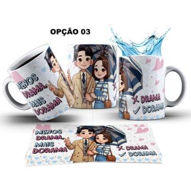Imagem de Caneca 325ml Dorama Dorameira K-Drama -Drama +Dorama - LARANJA E MIMOS