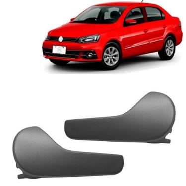 Imagem de Par de Maçanetas Interna Saveiro G6 G5 G7 G8 Após 2008 Cinza - Felux