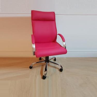 Imagem de Cadeira Giratória Escritório Havana Presidente Pink Relax Base Cromada