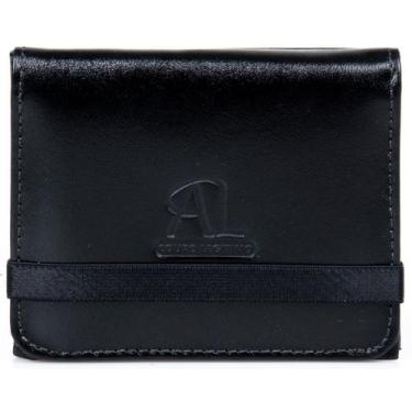 Imagem de Carteira Elástico Trifold Couro Artlux 356, Preto