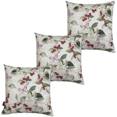 Imagem de Kit 3 Capas de Almofada Impermeável Estampa Digital 100% Algodão 43cmx