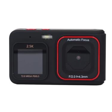 Imagem de Câmera Vlogging, Suporte para Luz de Preenchimento, Imagem Clara, Câmera Digital, Resolução de Vídeo 2,5k, Zoom 16x, Foco Automático Com Alça de Pulso para Casamentos (Preto)