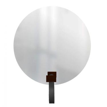 Imagem de Espelho Funcional Hook Corten Alça Preta 50 Cm Redondo - e2g Design