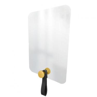 Imagem de Espelho Funcional Hook Amarelo Alça Caramelo 60x40 cm Retangular - e2g