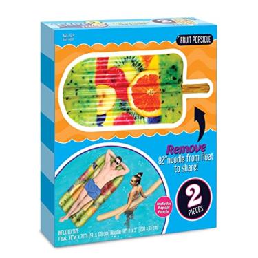 Imagem de Mighty Mojo Boia de picolé e macarrão de frutas – tubo flutuante de piscina, boias infláveis para crianças e adultos – Boia grande para natação no verão na praia – Duas boias – Take2Floats