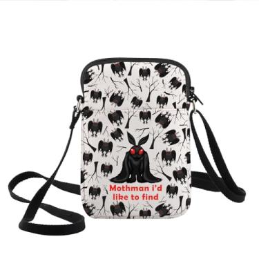 Imagem de KEYCHIN Bolsa tiracolo Cryptid Mothman Cryptozoology Gifts Mothman I'd Like To Find Shoulder Bag Mothman Cryptid Creature Gift, Mothman-cb