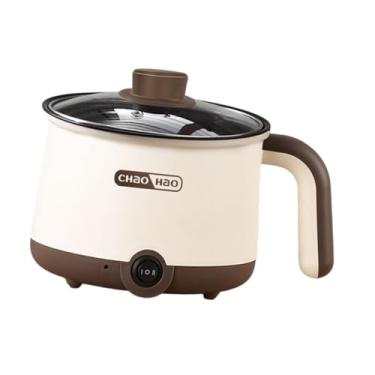 Imagem de IEUDNS Panelas elétricas Ramen Cooker, Doméstico com vaporizador, Panela portátil para macarrão Mini panela para aveia, macarrão, 1-2 pessoas Bolinho de,