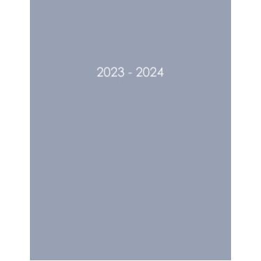 Imagem de 2023-2024: Monthly Planner & Dotted Papers for Notes (24 months), monday to Sunday : Appointment/Organizer/To Do List/Time management (light gray cover)