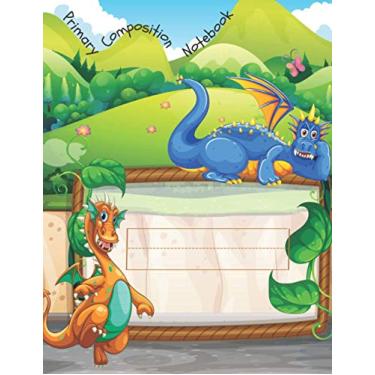 Imagem de Primary Composition Notebook: This Preschool Composition notebook is a Draw and Write Practice book with Half-lined Half-blank paper pages for Grades K-2 Kindergarten with a beautiful Dinosaur Cover