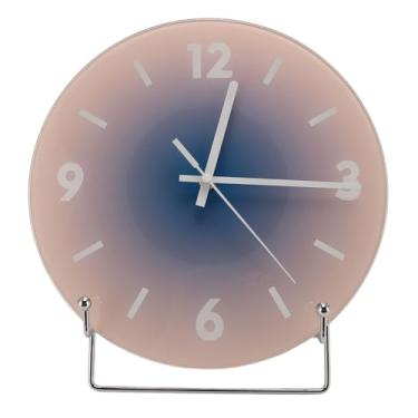 Imagem de Relógio de Parede Operado por Bateria de 12 Polegadas, Relógio de Vidro Silencioso Com Números Grandes, para Sala de Estar, Quarto, Cozinha e Escritório (Gradiente Azul)