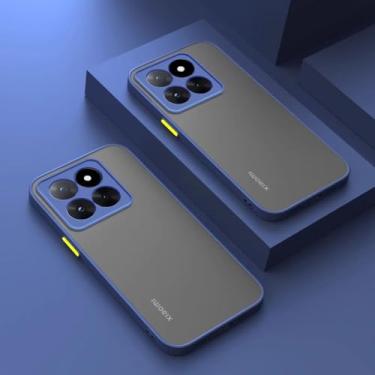 Imagem de Capas de telefone à prova de choque para Xiaomi 14T 14 12T 11T 13T Pro 12 13 11 lite Capa para Xiaomi 14 13T 12T 11T 14T Pro Capa fosca, azul, para Mi 11 lite