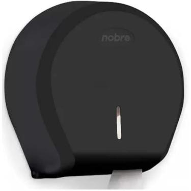 Imagem de Porta Papel Higiênico Rolão Dispenser Preta Para Parede New Classic Suporte De 200 a 500 metros De Papeis Em Rolo