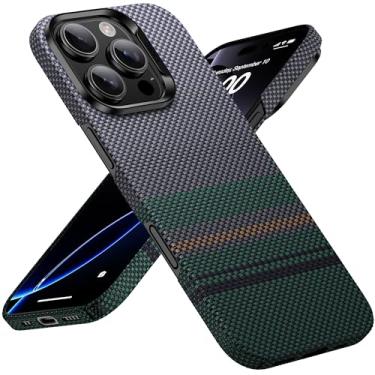 Imagem de BENKS Capa para iPhone 16 Pro Max compatível com Magsafe, [Aurora ArmorAir] Feita com Dupont Kevlar 1000D aramida, ultra fina e leve para iPhone 16 Pro Max minimalista