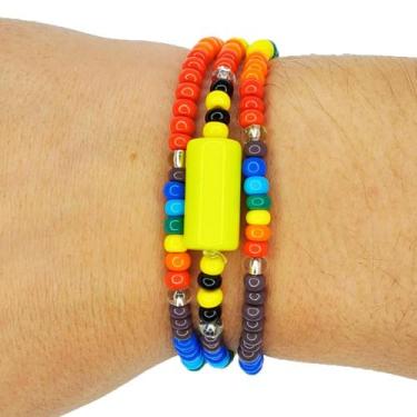 Imagem de Pulseira Guia de Proteção Orixá Oxumarê - Balaio de Santo, 17 cm