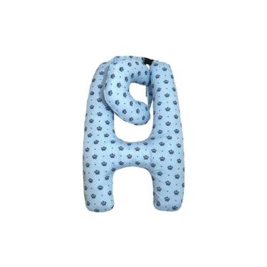 Imagem de Almofada Em Forma H Adulto E Infantil Com Apoio Para Pescoço De Dormir