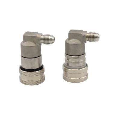 Imagem de Fabricação caseira de cerveja Stainless Steel Ball Lock Corny Keg Disconnect Cornelius Gas Liquid Connector 1/4" MFL Threaded Home Brew Beer Kegging Acessórios para vinho(Gas and Liquid)
