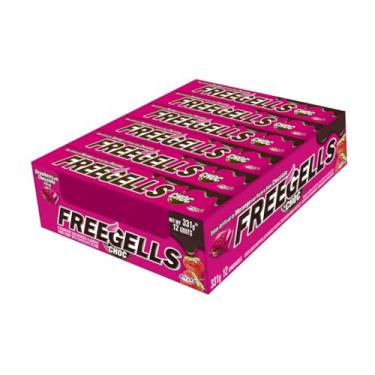 Imagem de Bala de Morango com Chocolate Freegells 5cx 12unx31g