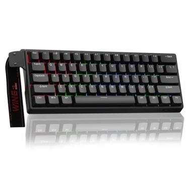 Imagem de Aula WIN60 HE - Teclado mecânico para jogos com 60%, interruptor magnético hot swap, modo de acionamento rápido de acionamento ajustável, taxa de pesquisa de 8000 Hz, teclado pequeno RGB 60% compacto