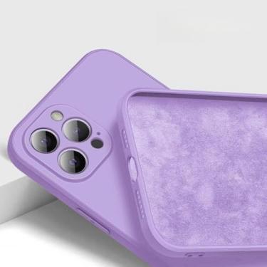 Imagem de Capa de telefone quadrada de silicone macio líquido para iphone 11 12 13 pro xs xr max mini 7 8 se 2020 x plus capa traseira à prova de choque, zm, para 11 pro max 6.5
