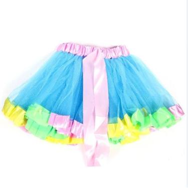 Imagem de Saia Tutu Azul Clara / Colorida Infantil - Abrakadabra, Unica, U