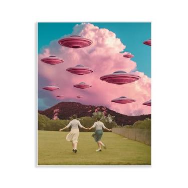 Imagem de Stupell Industries Design de arte Pick Me Alien Invasion Wall Plaque por Mary Urban, 28 x 35 cm