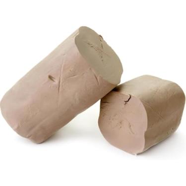 Imagem de Argila Natural de 1Kg para Modelagem – Massa de Modelar Atóxica de Secagem ao Ar para Artesanato, Escultura e Uso Escolar
