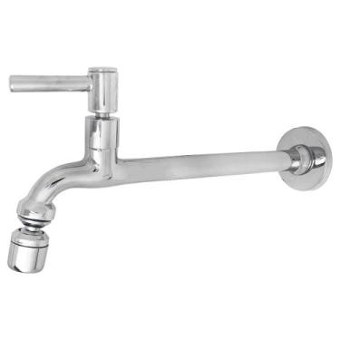 Imagem de Torneira Tanque Lavanderia Pia Reta 18cm Parede Metal Acab. C40 CasaGr