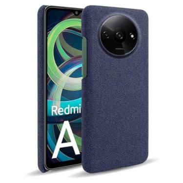 Imagem de Capa para Xiaomi Redmi A3 4G,Capa desenhada em lona,Case Protetora Ultrafina com Empunhadura Macia,Design em Tecido Antichoque e Antiarranhões-Blue