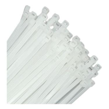 Imagem de Abraçadeira De Nylon Branca 200x2,5 Pacote C/ 100 Peças Ajax, Branco