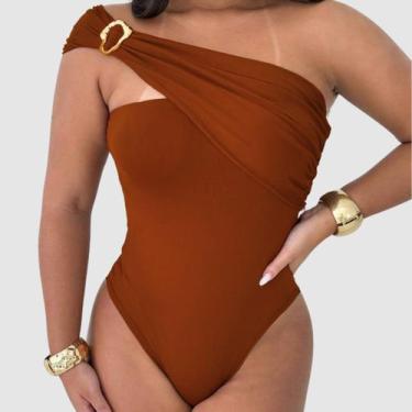 Imagem de Body Suplex Feminino Manga Nula Com Fivela Dourada Elegante - Swisz, T