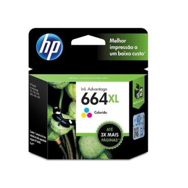 Imagem de Cartucho HP 664XL Tricolor F6V30AB 8,0 ML