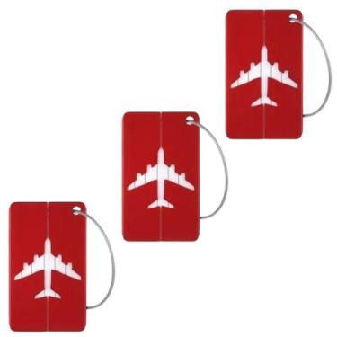 Imagem de Kit 03 Tag Etiqueta De Mala e Mochila - Vermelho - We Go To