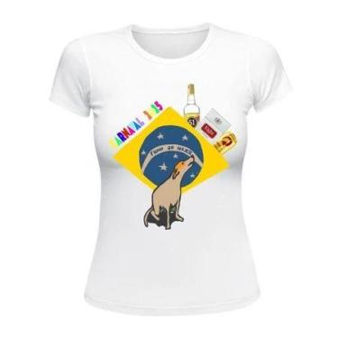 Imagem de Camiseta Feminina Carnaval Uma caipirinha por favor Várias Estampas Me
