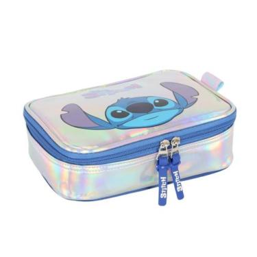 Imagem de Estojo Nécessaire Box grande Escolar Juvenil Stitch Lilo  Disney Origi