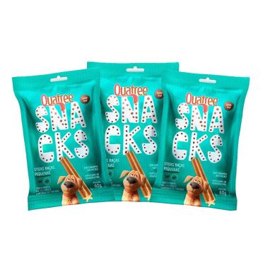 Imagem de Kit 3 Snack Quatree Sticks Petisco Para Cães Raças Pequenas Menta - 60g