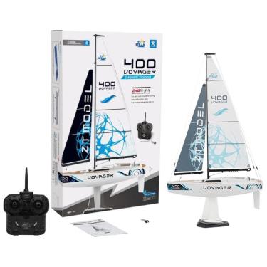 Imagem de Veleiro de Controle Remoto para Adultos, Tamanho 67 cm com Controle de 2 Canais, PLAYSTEAM Voyager400, Branco