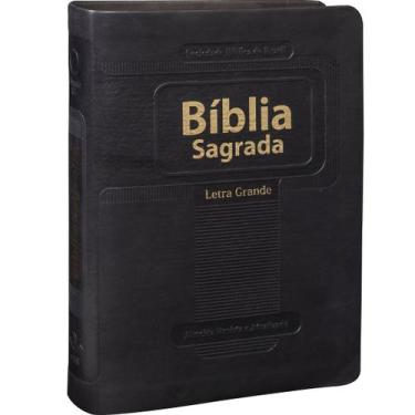 Imagem de Bíblia Sagrada Letra Grande - material sintético Preto: Almeida Revist