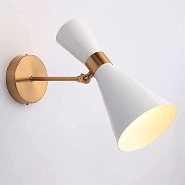 Imagem de HOSETEON Luz de parede criativa simples ajustável para cima e para baixo g quarto corredor cabeceira banheiro espelho faróis de parede arandela