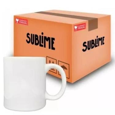 Imagem de 06 Canecas Para Sublimação Nacional Sublime 300 Ml Branca