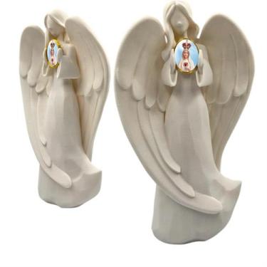 Imagem de Imagem Santo Catolico Segurando Relicario Nossa Senhora de Fatima Anjo